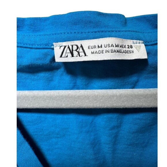 Zara V-neck Shirt. sleeveless blue size M - Picture 2 of 3